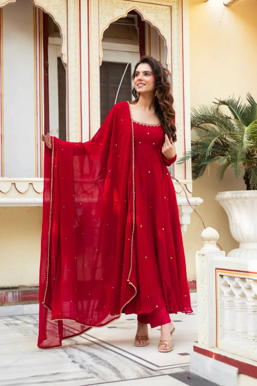 Exquisite Red Outfit for Celebratory Moments
