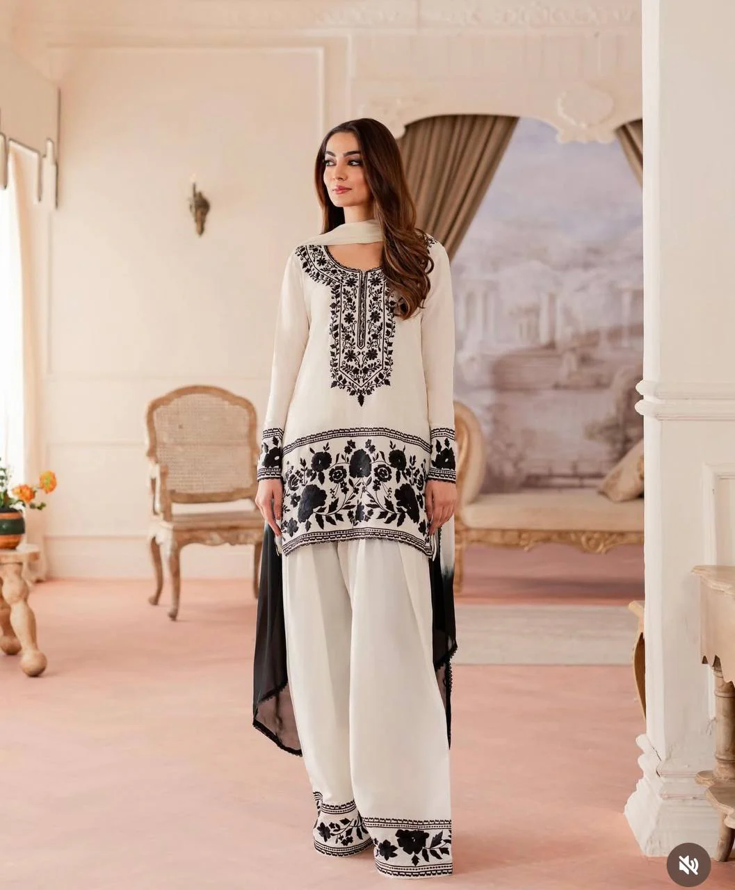 Whispers of Tradition: Contemporary Chic Ensemble - Image 3