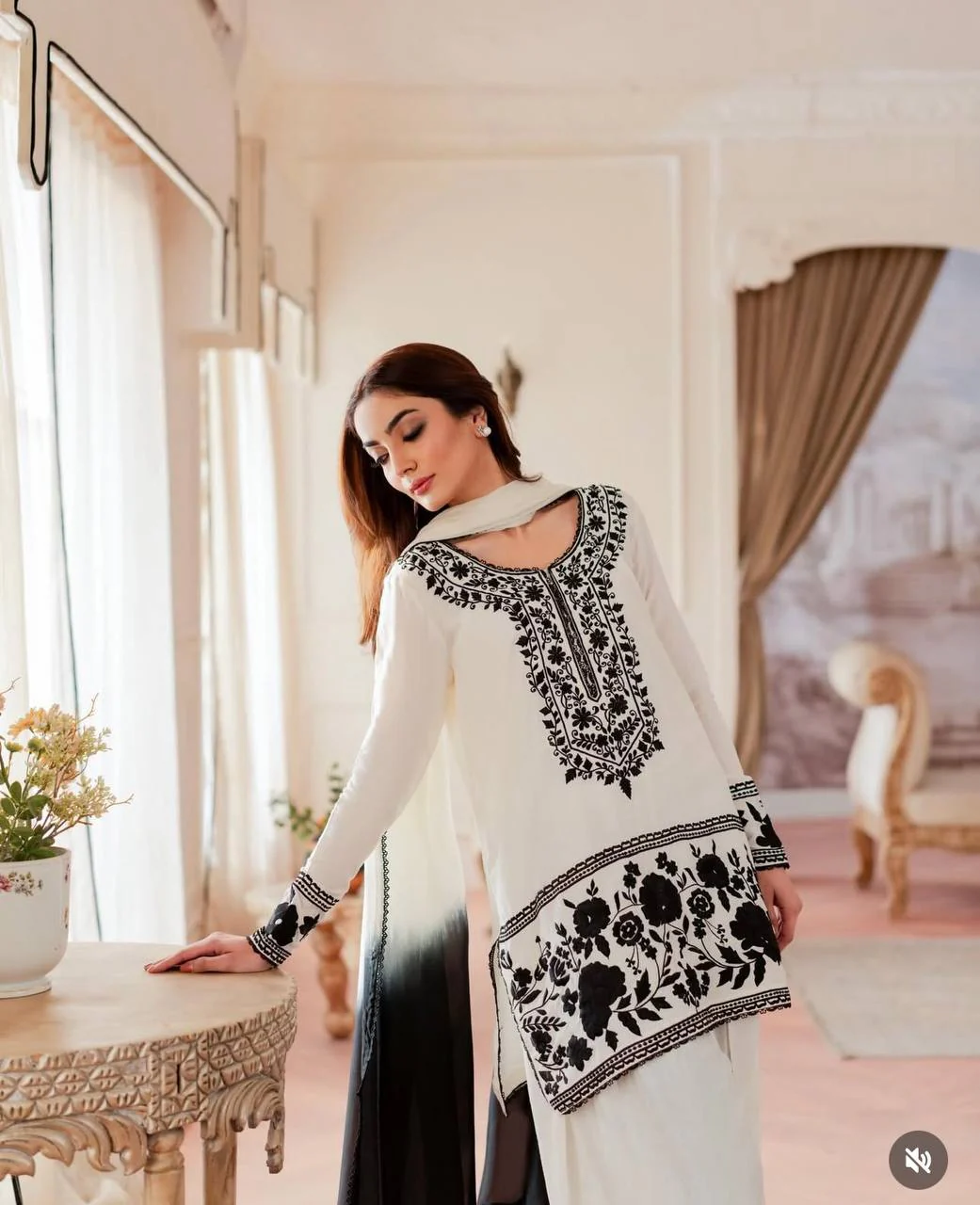Whispers of Tradition: Contemporary Chic Ensemble - Image 4